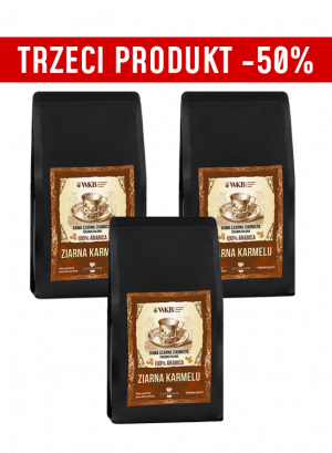 Kawa ziarnista DUŻA 1000g – „Ziarna Karmelu” 3 szt.