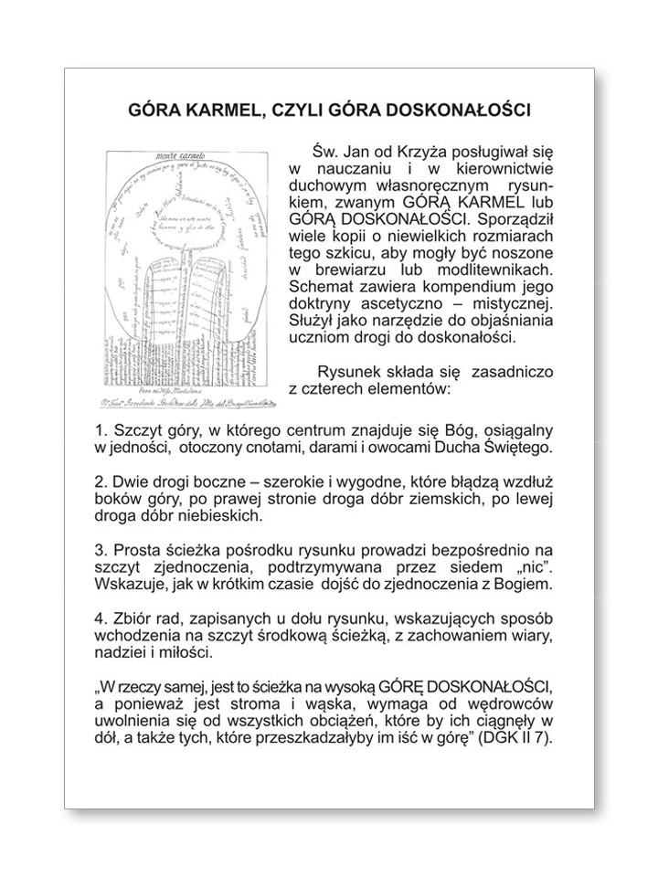 Obrazek: Góra doskonałości wg. św. Jana od Krzyża – format pocztówki - obrazek 2